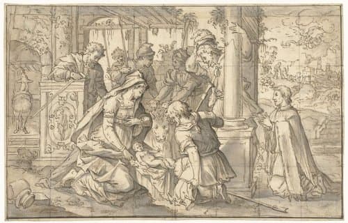 Aanbidding der herders by anonymous