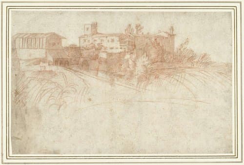 Kloostercomplex in de bergen by Michele Tosini