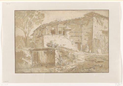 Gezicht op een watermolen by Pieter Mulier (II)