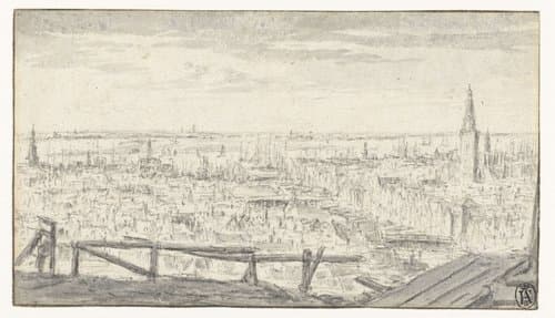 Panoramic View of Amsterdam, Looking towards the IJ by Jacob Isaacksz van Ruisdael