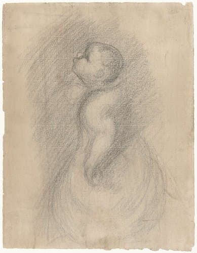 Baby, van opzij gezien by Eugène Carrière