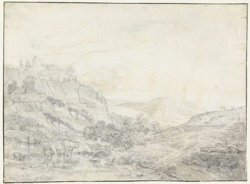 Berglandschap met koeien by Karel du Jardin