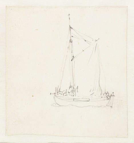 Vaartuigje by Willem van de Velde (II)