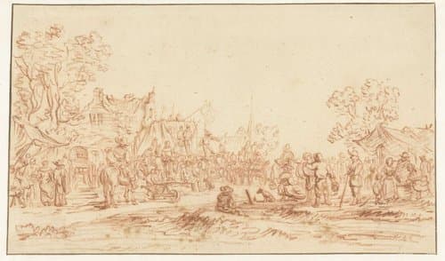 Kermis in een dorp by anonymous
