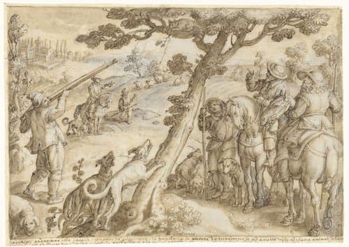 Jachtpartijen by Jan van der Straet