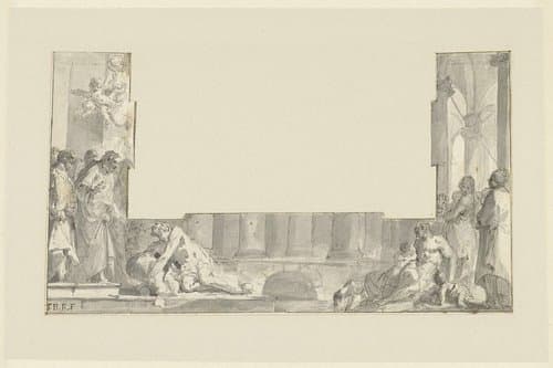 Randlijst met Christus bij de poel van Bethesda by Antonio Balestra