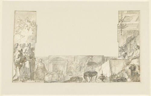 Randlijst met Christus in het huis van Levi by Antonio Balestra