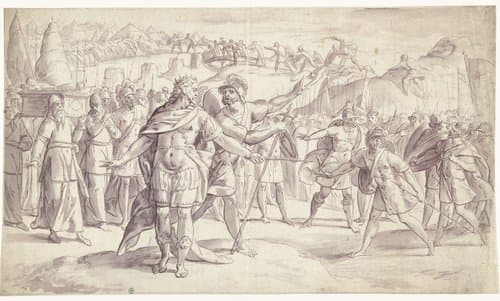 Volk van Israël steekt de rivier over by Frans Francken (I)