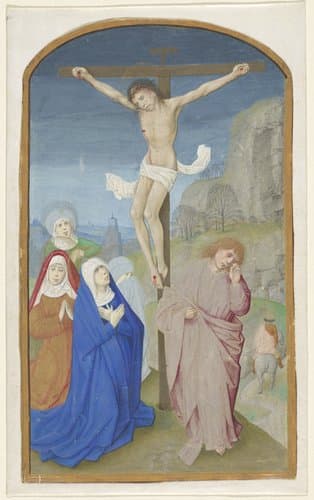 Christus aan het kruis by Meester van de Hortulus Animae