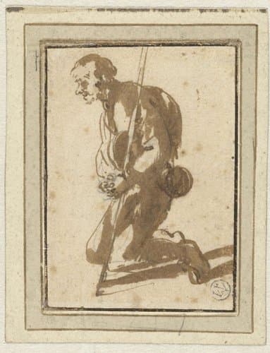 Knielende herder by Isaac van Ostade