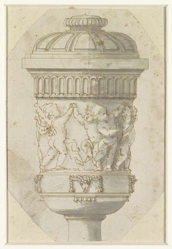 Vaas met putti by anonymous
