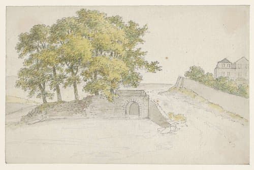 Boomgroep op een bolwerk by Georges Michel