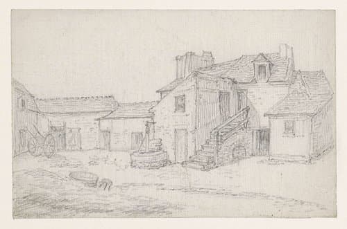 Binnenplaats van een boerderij by Georges Michel