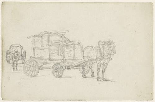Pakwagen naar rechts by Georges Michel
