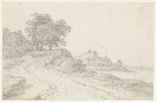 Oplopende landweg by Georges Michel