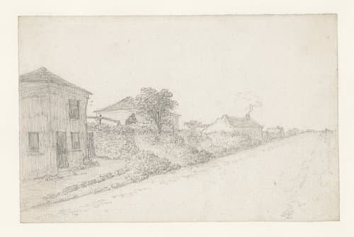 Boerderij in een omheining by Georges Michel
