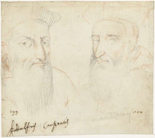 Twee portretten van kardinalen by Federico Zuccaro