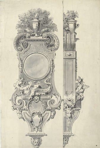 Design for a Clock-case by Gilles Marie Oppenort