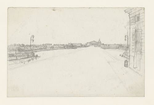 Gezicht van de Rue de la Paix naar de Chambre des Députés by Georges Michel