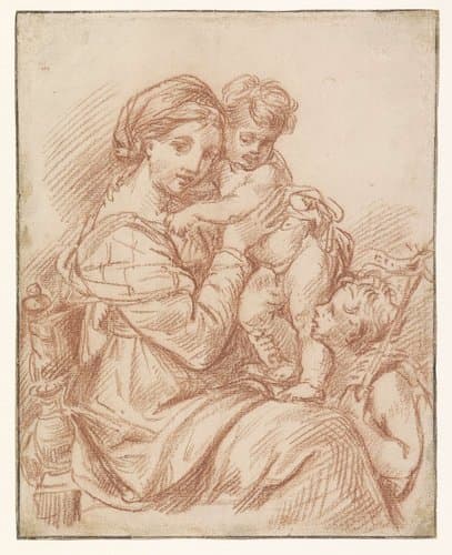 H. Maagd met het Christuskind op haar schoot by Pierre Mignard (1612-1695)