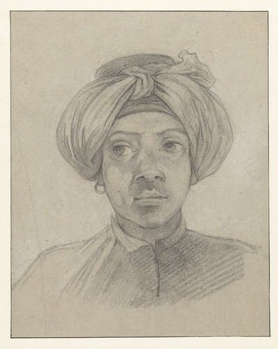 Kopstudie van een Mammeluk by Charles Parrocel