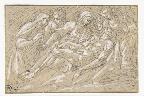 Studie voor een bewening by Pseudo-Gherardi