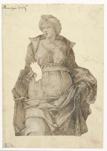 Staande vrouwenfiguur by Bartolomeo Passarotti
