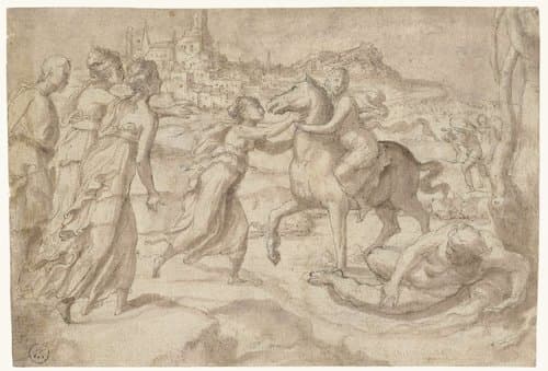 Vlucht van Cloelia uit het legerkamp van Porsenna by anonymous
