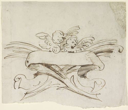 Banderol met cherubijnen by anonymous