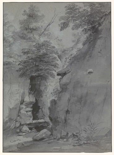 Kloof tussen rotswanden by Jean François Millet (II)