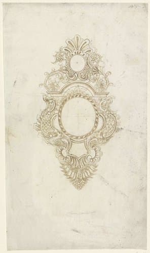 Medaillon met bloemmotieven by anonymous