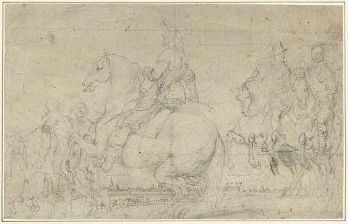 Officieren te paard by Peeter Snayers