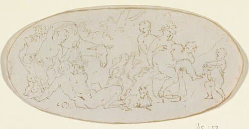 Bacchanaal met dronken Bacchus by anonymous