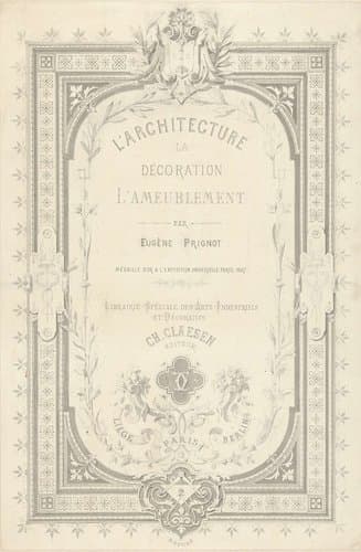 Titelblad voor L'architecture, la décoration, l'ameublement
