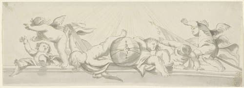 Putti met globe by anonymous