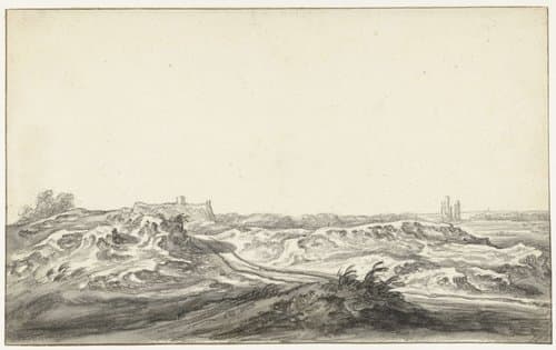 Gezicht uit de duinen op het Huis te Kleef bij Haarlem by Aelbert Cuyp