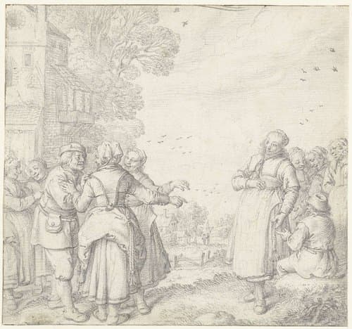 Het huwelijksaanzoek by Jan Miense Molenaer