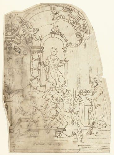 Ontwerp voor een grafmonument in de kathedraal te Metz by anonymous