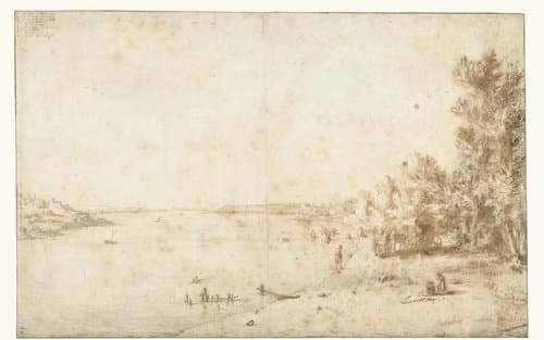 Hertog van Bracciano bij het Lago di Bracciano by Bartholomeus Breenbergh
