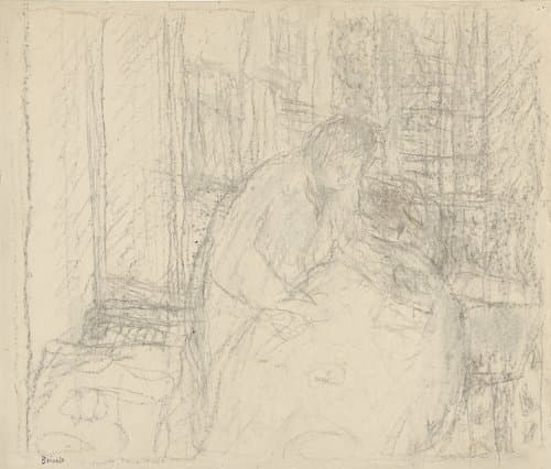 Marthe aan haar ontbijt by Pierre Bonnard