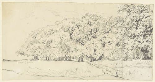 Schetsje van een bosrand by Théodore Rousseau