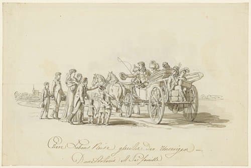 Huwelijkswens van Domenico Artaria en zijn familie by Domenico Artaria