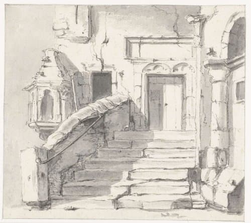 Trap van het Elisabethsgasthuis te Amsterdam by Willem Schellinks