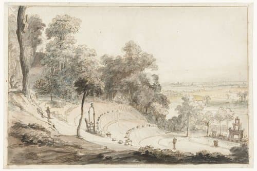 Amfitheater op de Springenberg te Kleef by Gerbrand van den Eeckhout