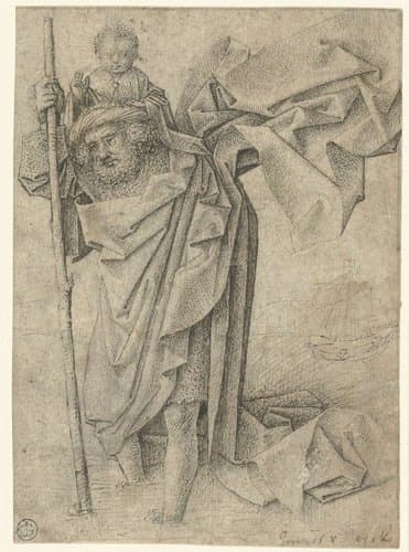 Heilige Christoffel met het Christuskind by anonymous