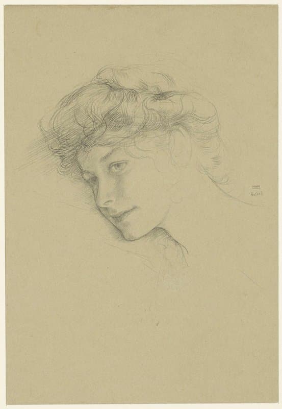 Portret van een jonge vrouw by Ernest Haskell