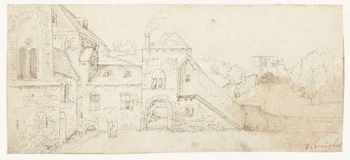 Binnenplaats van een kasteel by anonymous