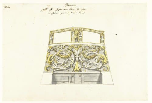 Interieurdecoraties van het statenjacht der Gecommitteerde Raden van Holland by Pieter Jansz. Post