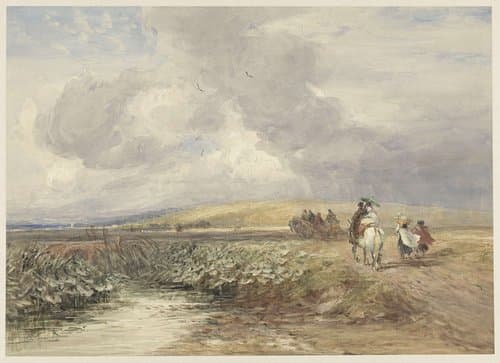 Landschap met reizigers by David Cox (I)