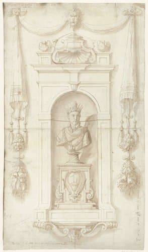 Ontwerp voor een wandmonument met Cosimo I dei Medici by Jacopo Ligozzi